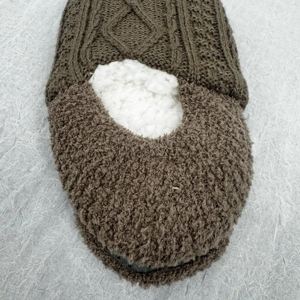 Northeast Outfitters Cozy Cabin Women's Diamond Knit Slippers S/M Taupe